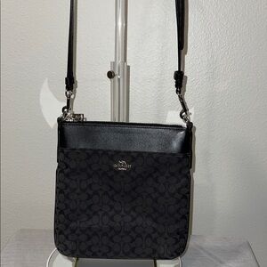 Coach Signature Jacquard Kitt Crossbody
